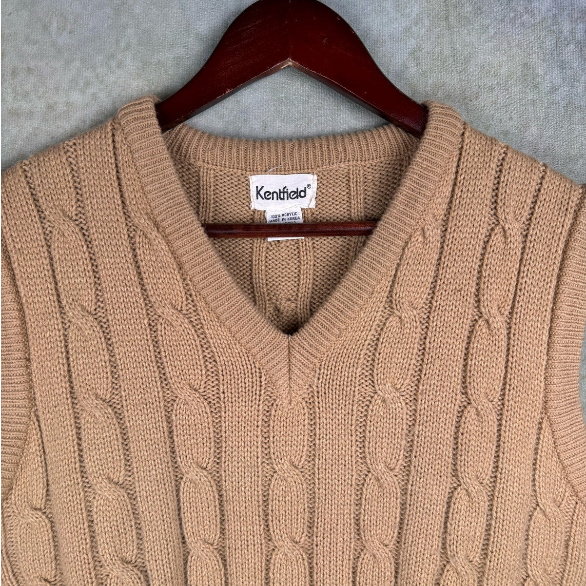 VTG 90s Cable Knit Sweater Vest M