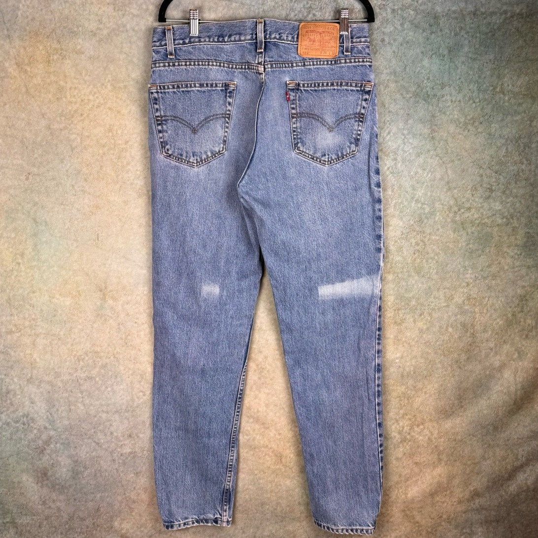 VTG 90s Levis 512 Denim Jeans 36x32 Slim Fit Tapered Leg
