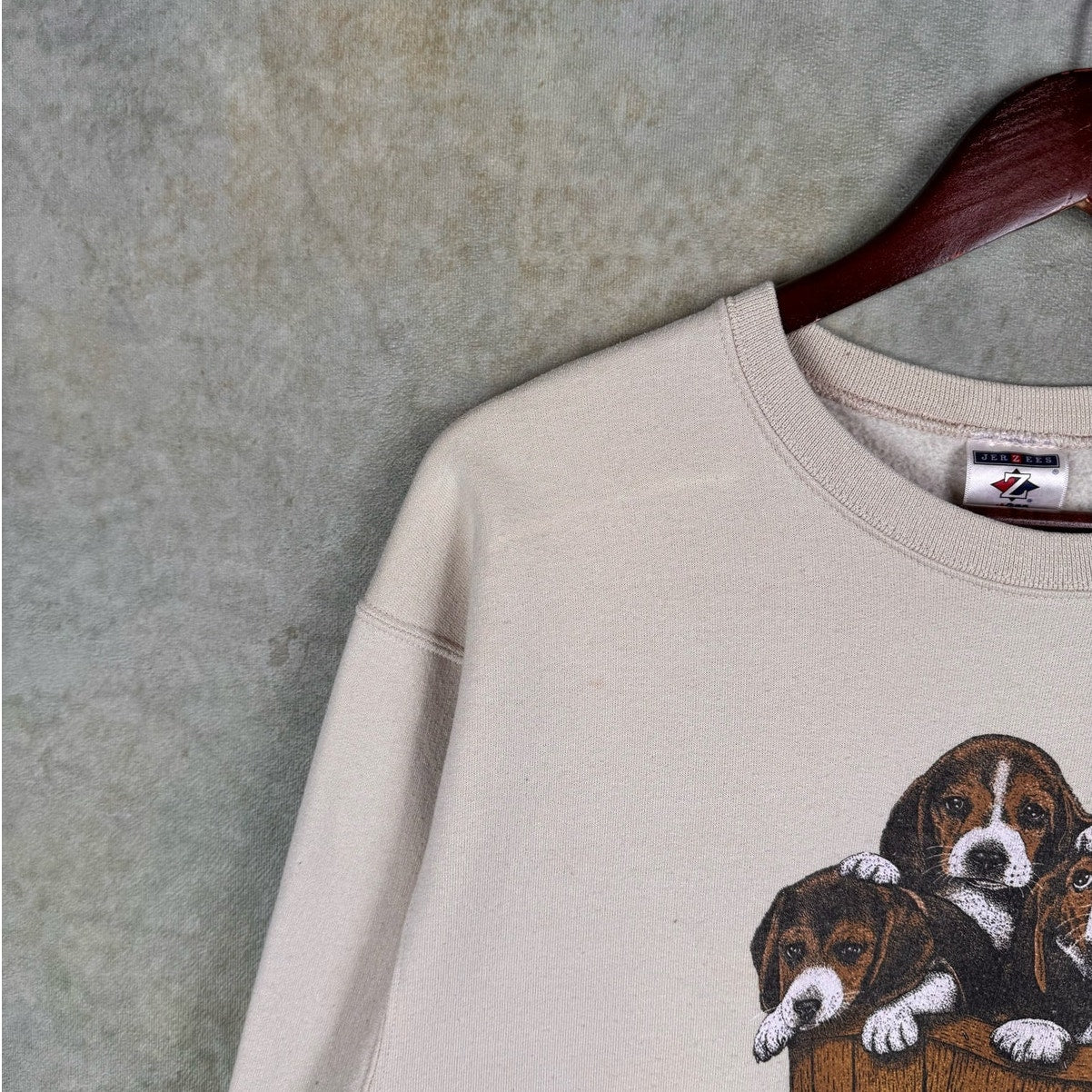 VTG 90s Beagle Puppy Dog Sweatshirt M