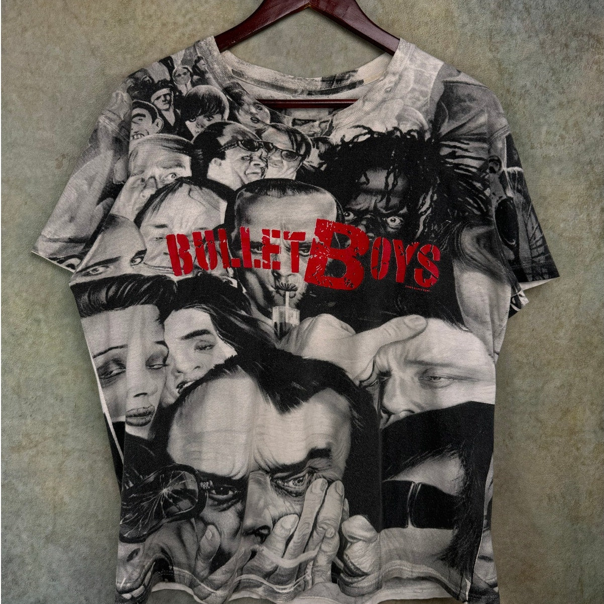 VTG 1991 Bullet Boys AOP Single Stitch T Shirt L