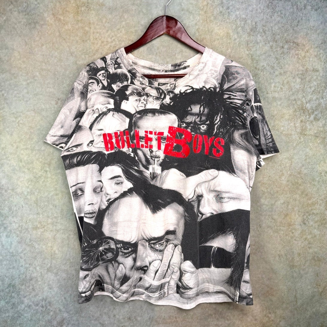 VTG 1991 Bullet Boys AOP Single Stitch T Shirt L