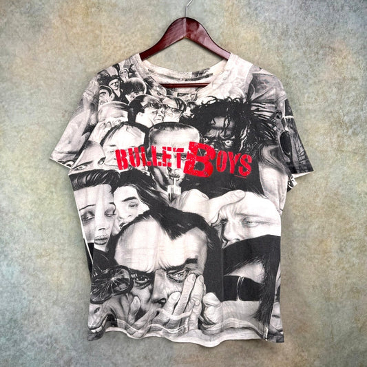 VTG 1991 Bullet Boys AOP Single Stitch T Shirt L