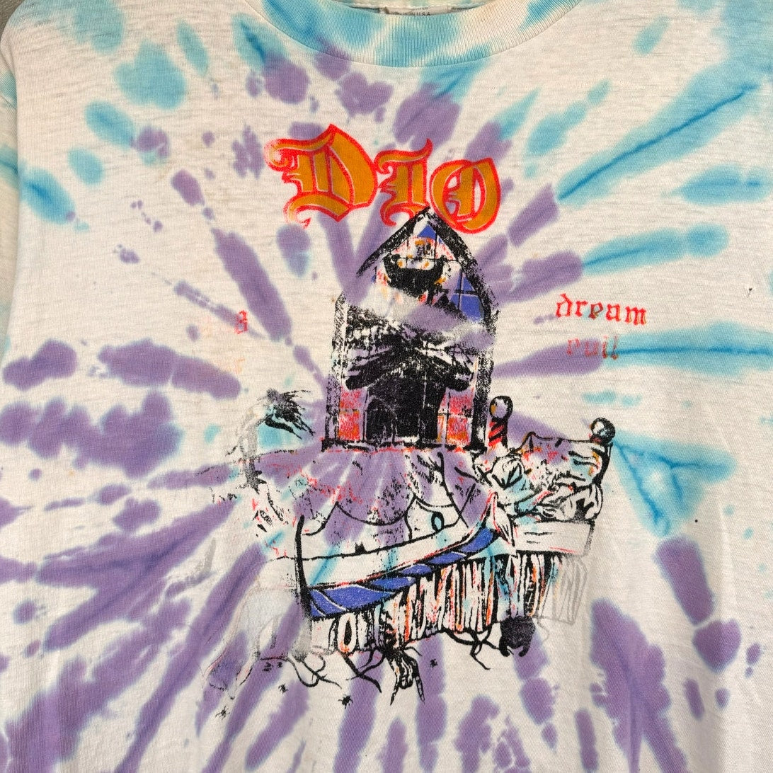 VINTAGE MEGADETH PEACE SELLS 1986 BAND T SHIRT SZ L SINGLE STITCH METAL TIE DYE