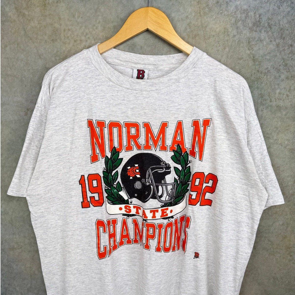 VTG 1992 Norman Oklahoma Football State Champs T Shirt L