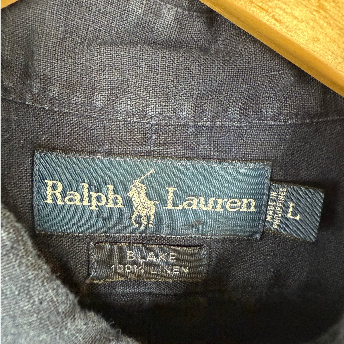 VTG 90s Polo Ralph Lauren 100% Linen Shirt L