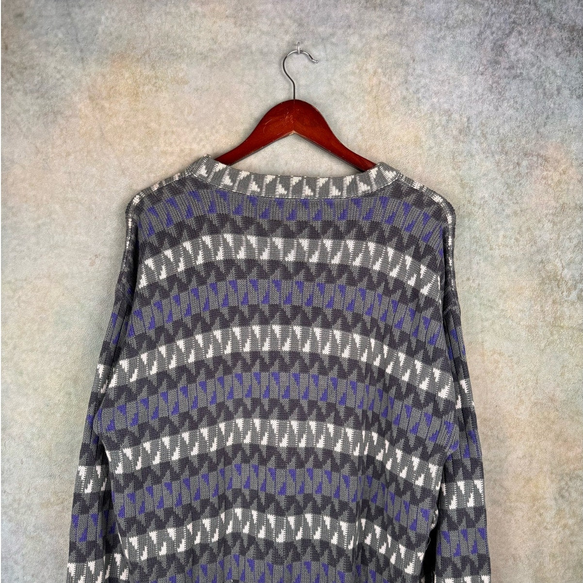 VTG 90s Striped Knit Sweater L