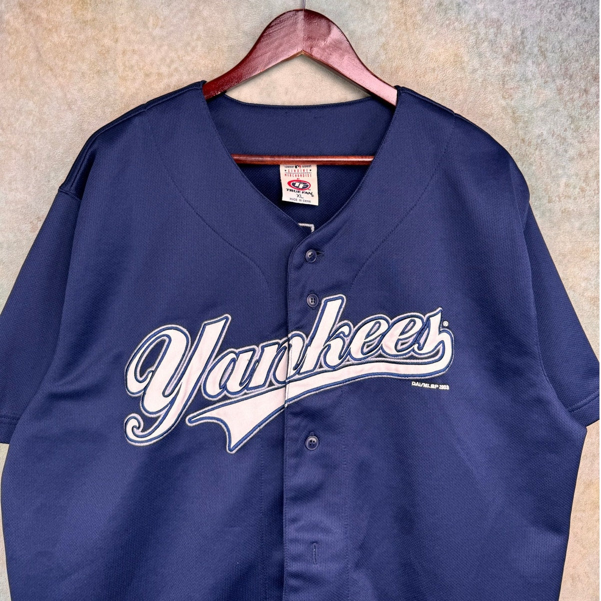 2003 New York Yankees Alfonso Soriano Jersey Sz XL Navy Blue #12 Stitched MLB