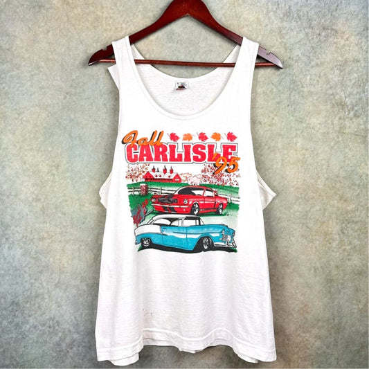 Vintage 90s Retro Car Graphic Tank Top USA Made