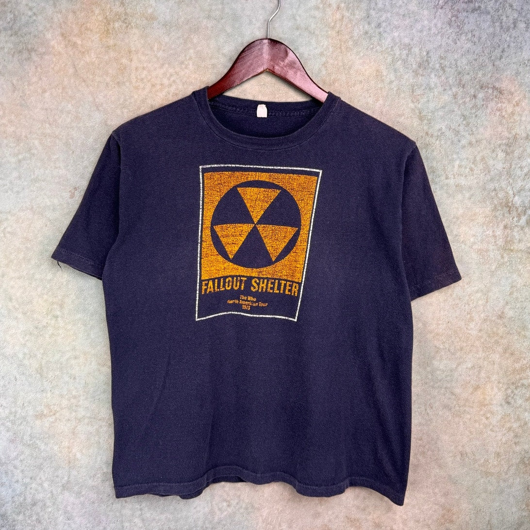 VTG 1973 The Who Fallout Shelter North AmericanTour T Shirt L