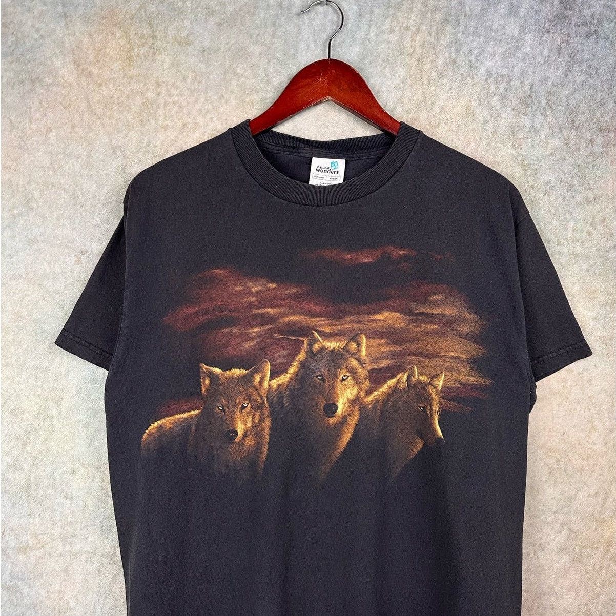 Vintage 90s Wolf Graphic T Shirt M