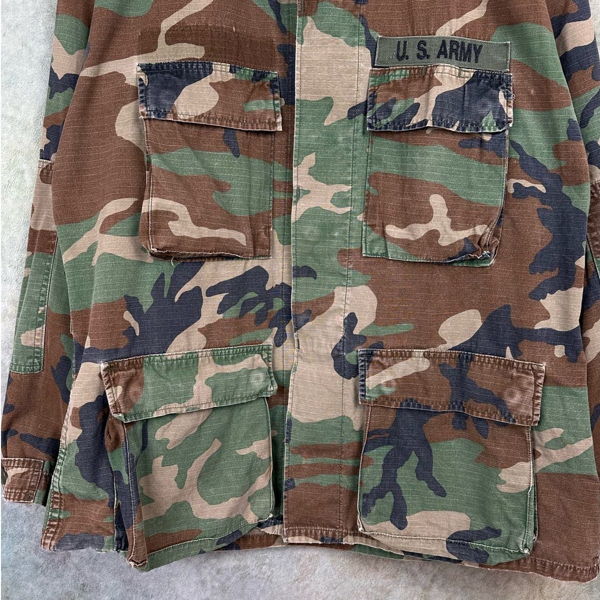 Vintage US Army Military Camo Shirt M