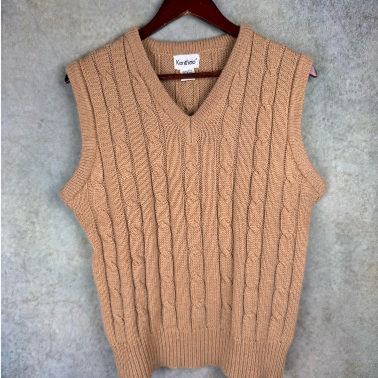 VTG 90s Cable Knit Sweater Vest M