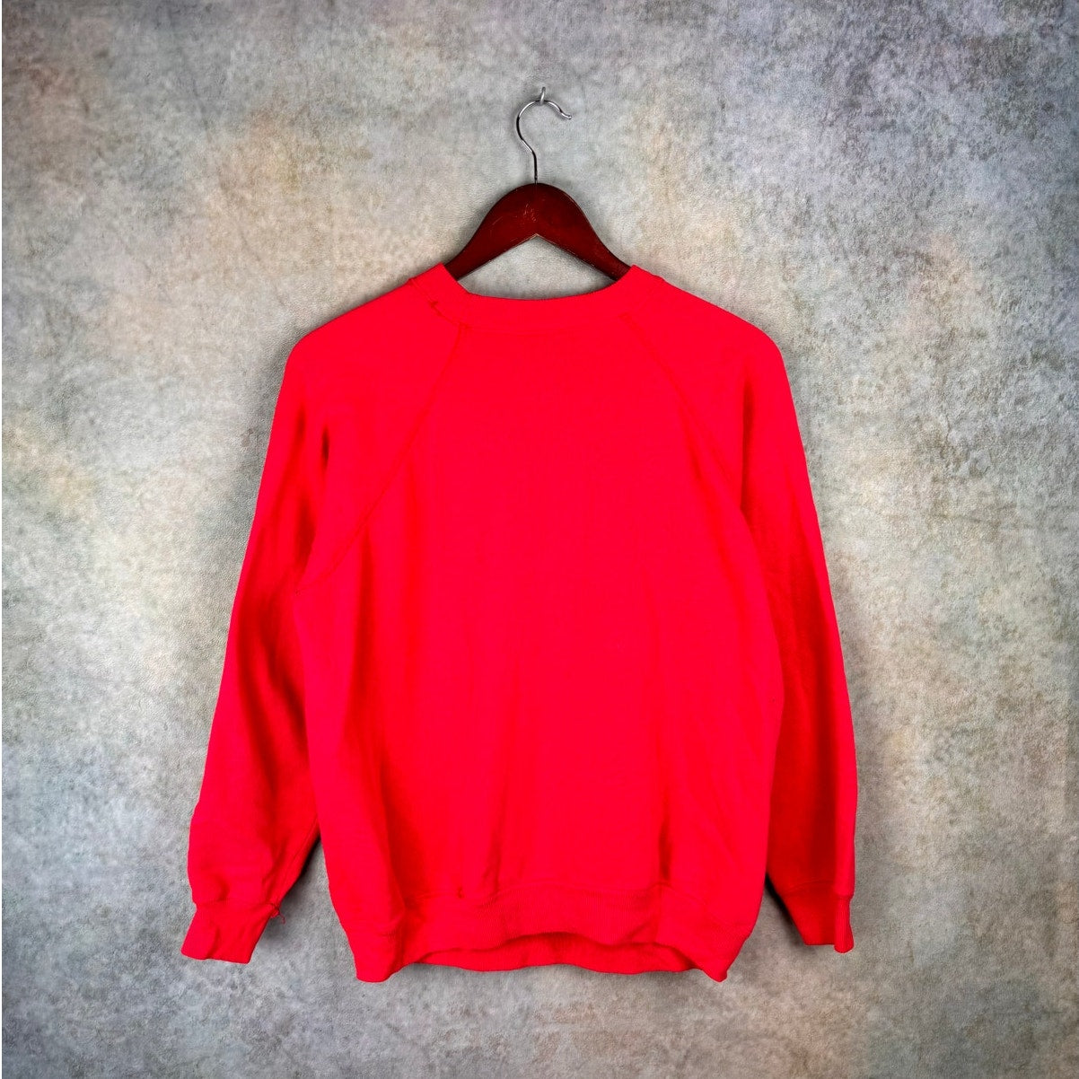 VTG 80s Christmas Holiday Raglan Sweatshirt L