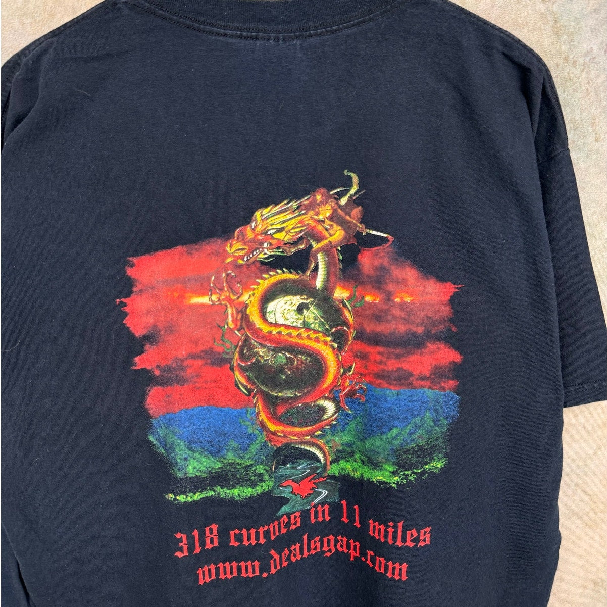 VTG Y2K Biker Snake Dragon T Shirt XL