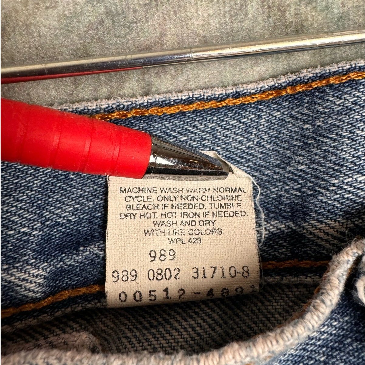 VTG 90s Levis 512 Denim Jeans 36x32 Slim Fit Tapered Leg