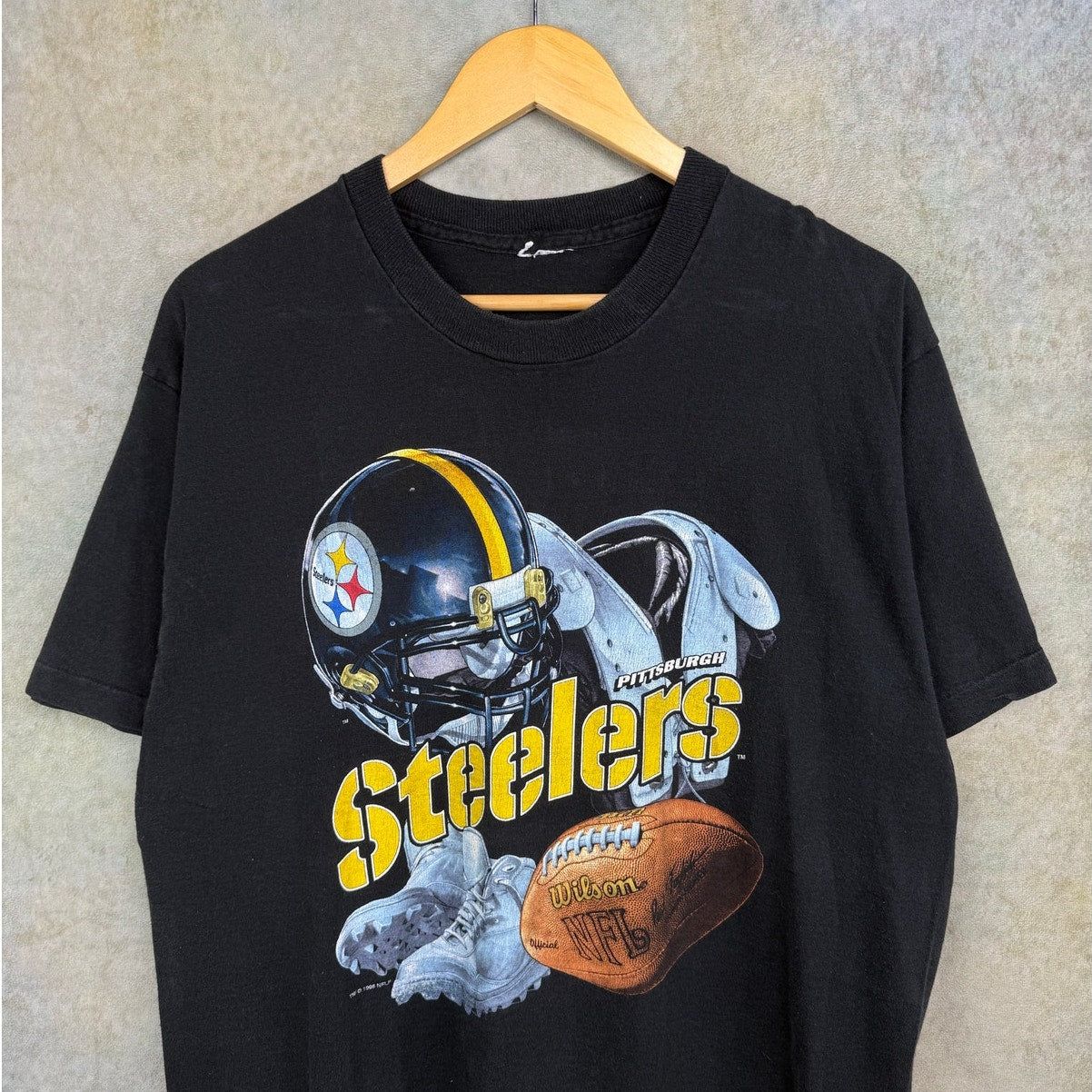 VTG 90s Pittsburgh Steelers NFL T Shirt L