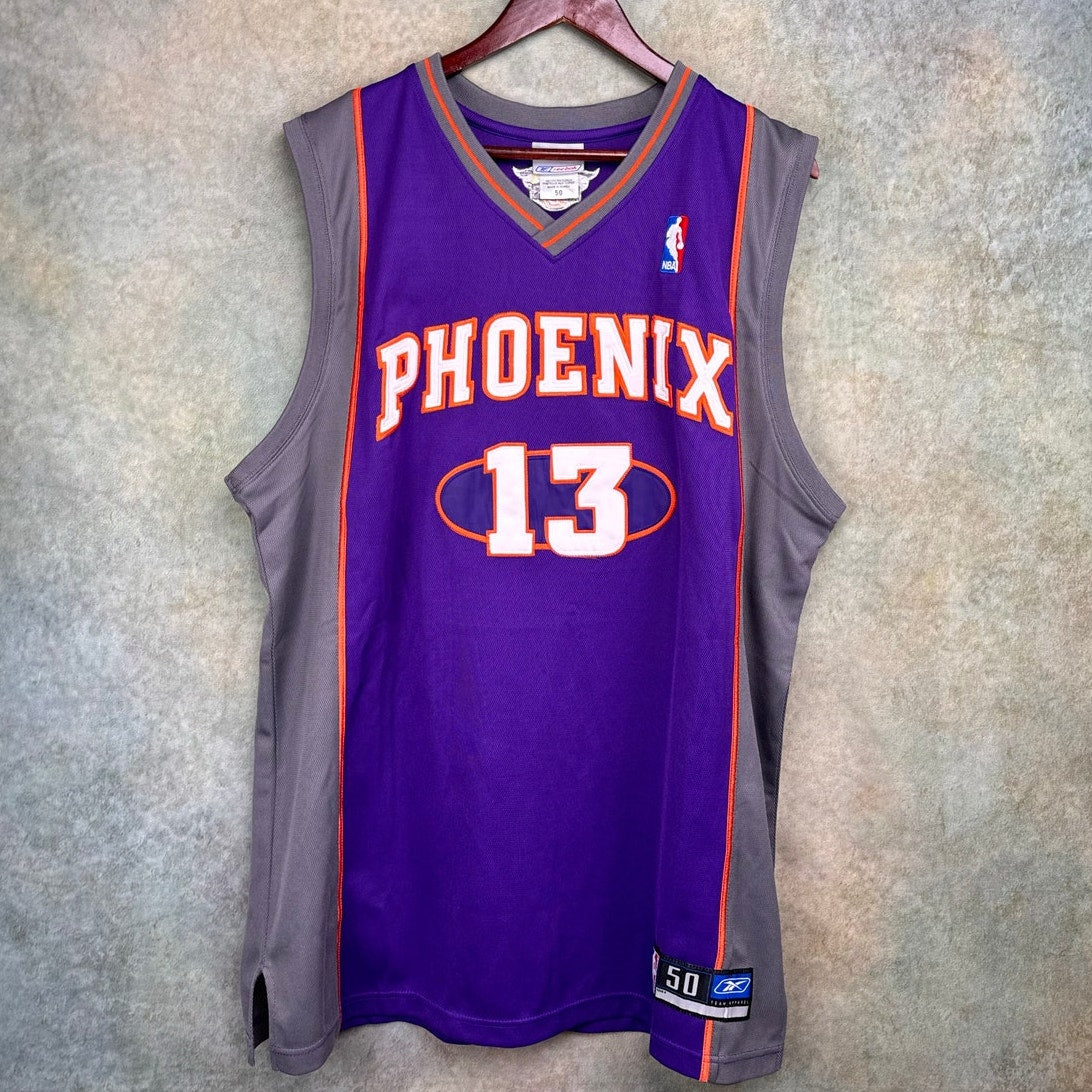 2000s Phoenix Suns Steve Nash Jersey Sz 50 XXL #13 Purple NBA Basketball Reebok