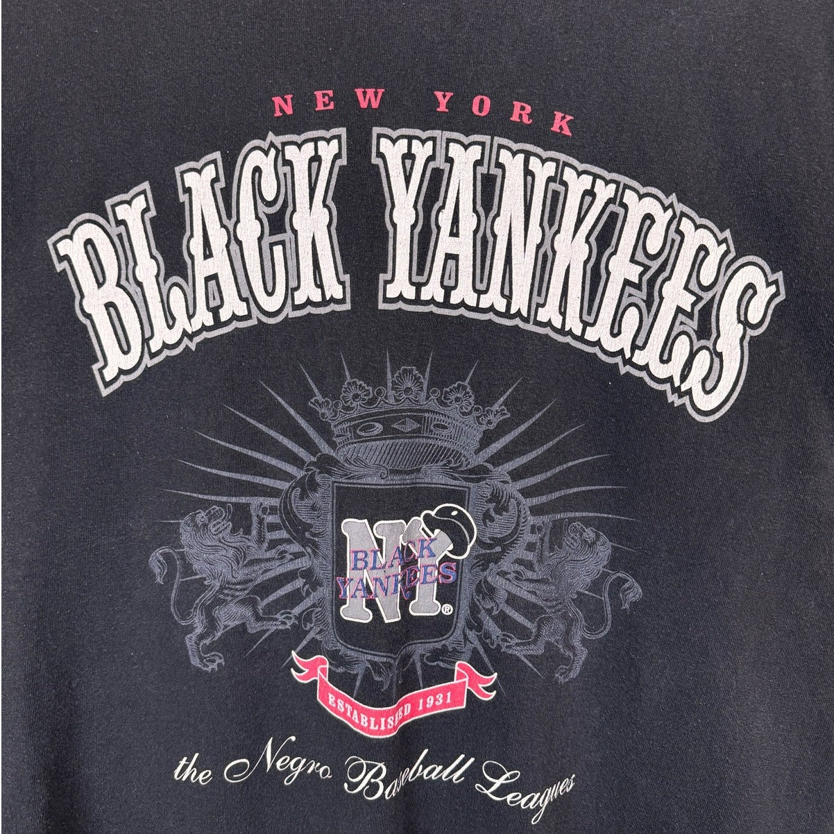 VTG New York Black Yankees Negro League T Shirt L