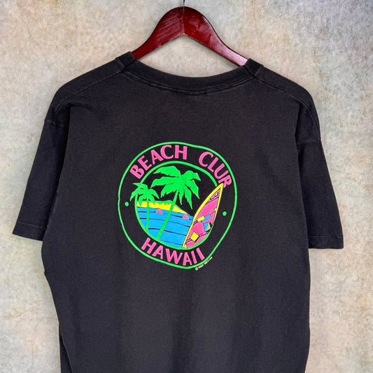 VTG 90s Hawaii Beach Club T Shirt XL