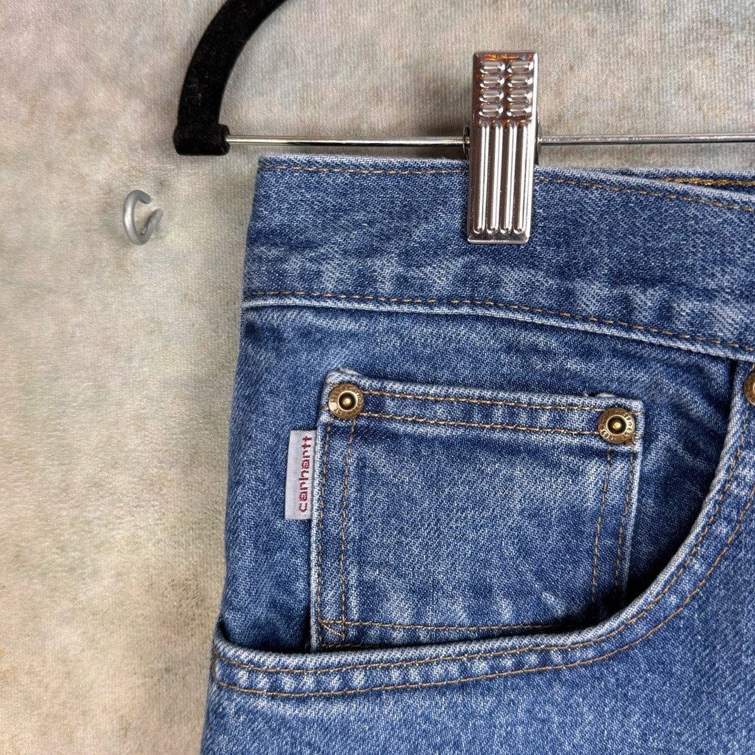 VTG 90s Carhartt Denim Work Jeans 32x34