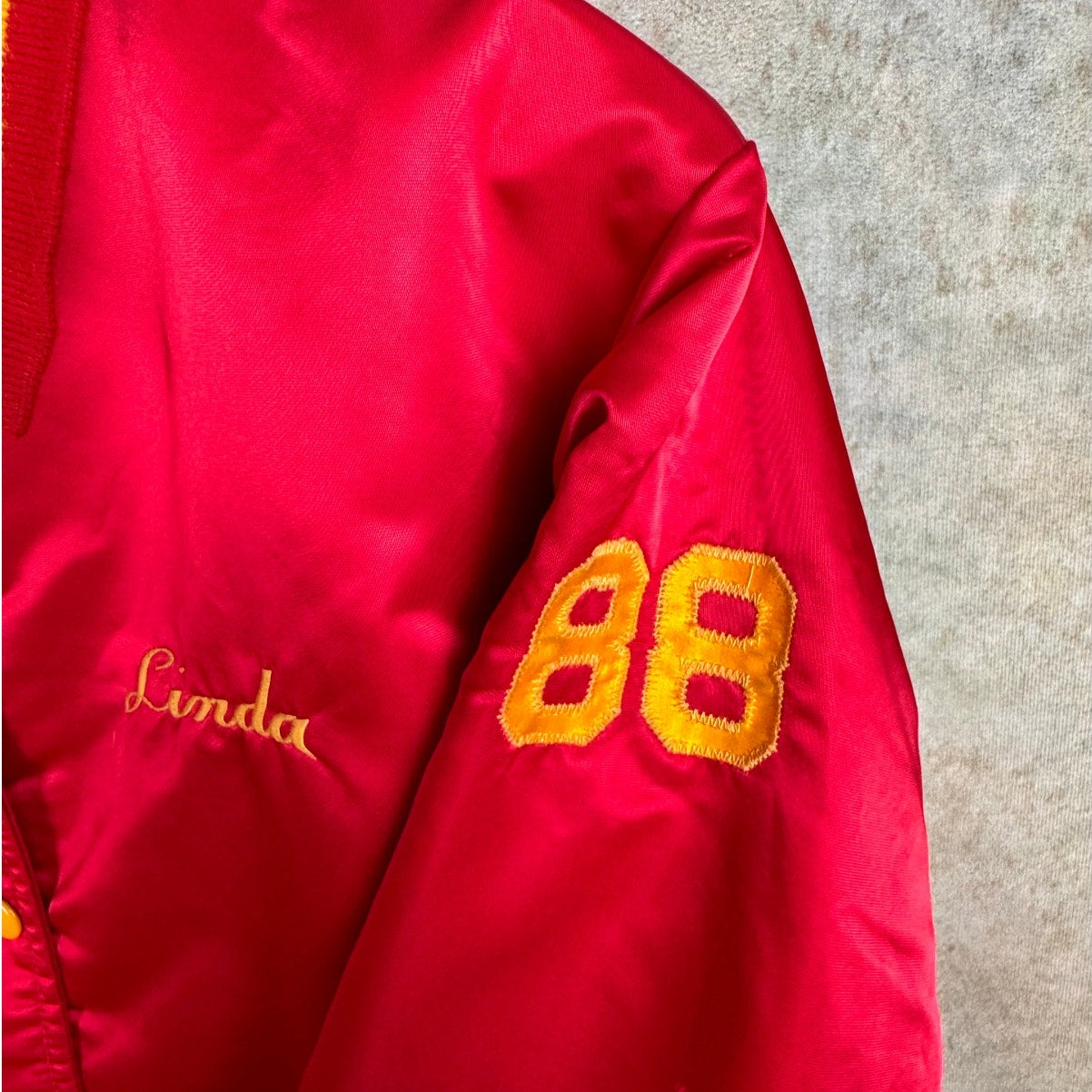 VTG 80s Satin Bomber Jacket L