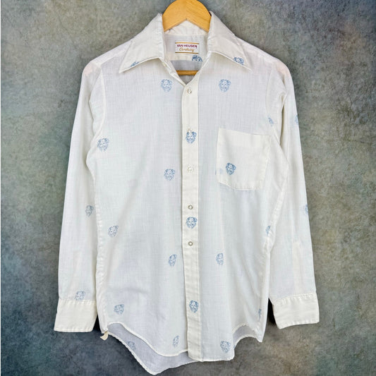 VTG 70s True Vintage Van Heusen Button Up Shirt M