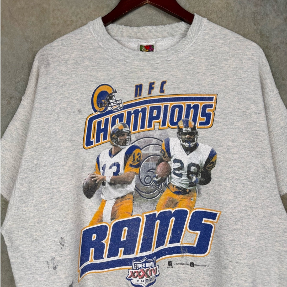 VTG 2000 St Louis Rams NFL Champs Sweatshirt XL