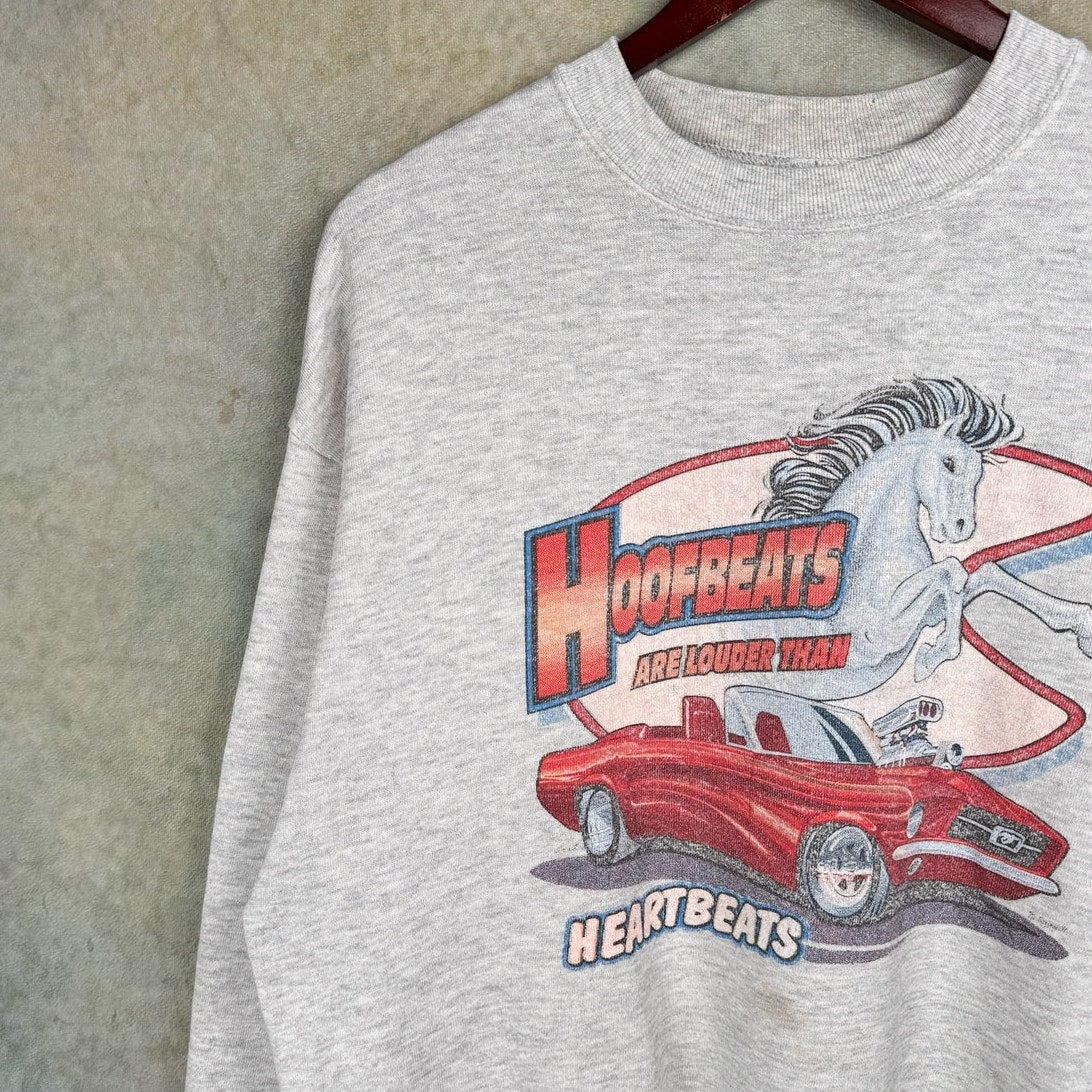 VTG 90s Ford Mustang Crewneck Sweatshirt L