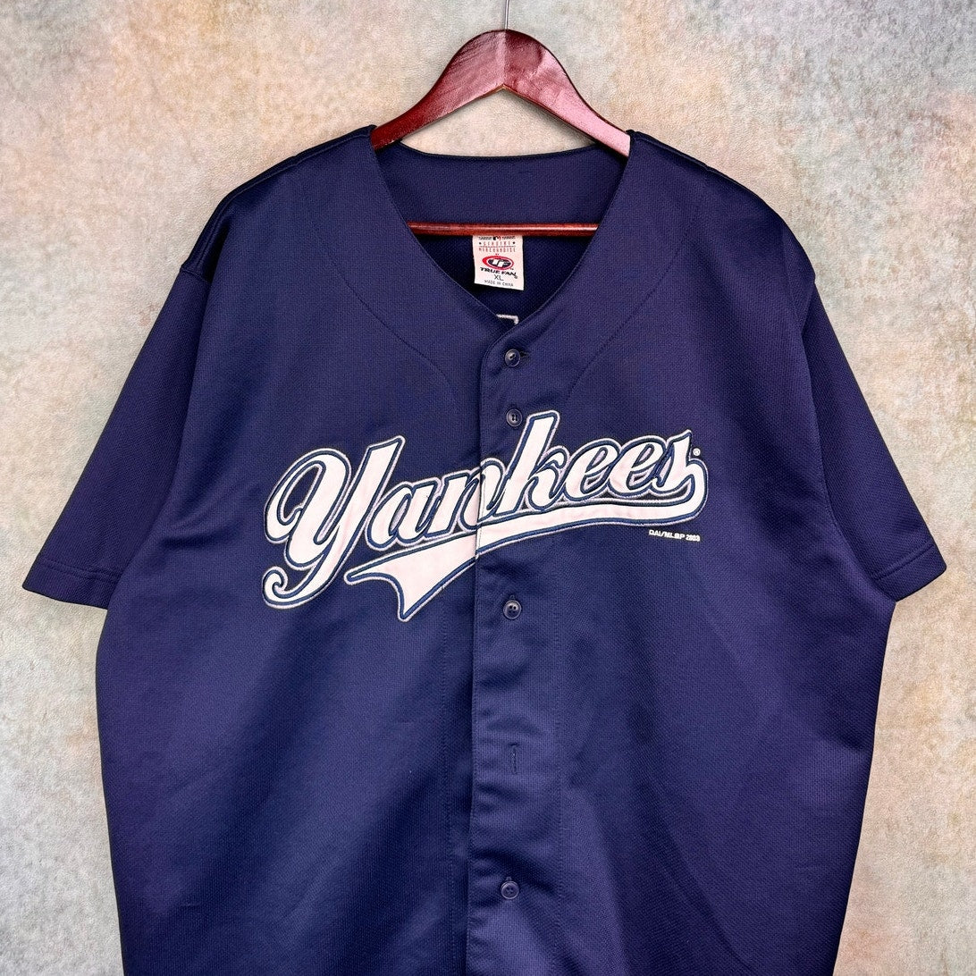 2003 New York Yankees Alfonso Soriano Jersey Sz XL Navy Blue #12 Stitched MLB