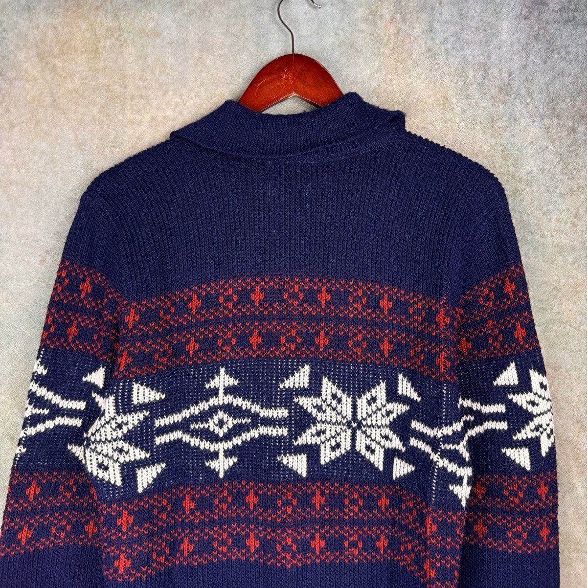 VTG 80s Knit Full Zip Jacket M