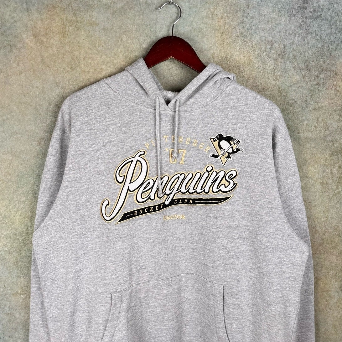 VTG Y2K Pittsburgh Penguins Hoodie Sweatshirt L