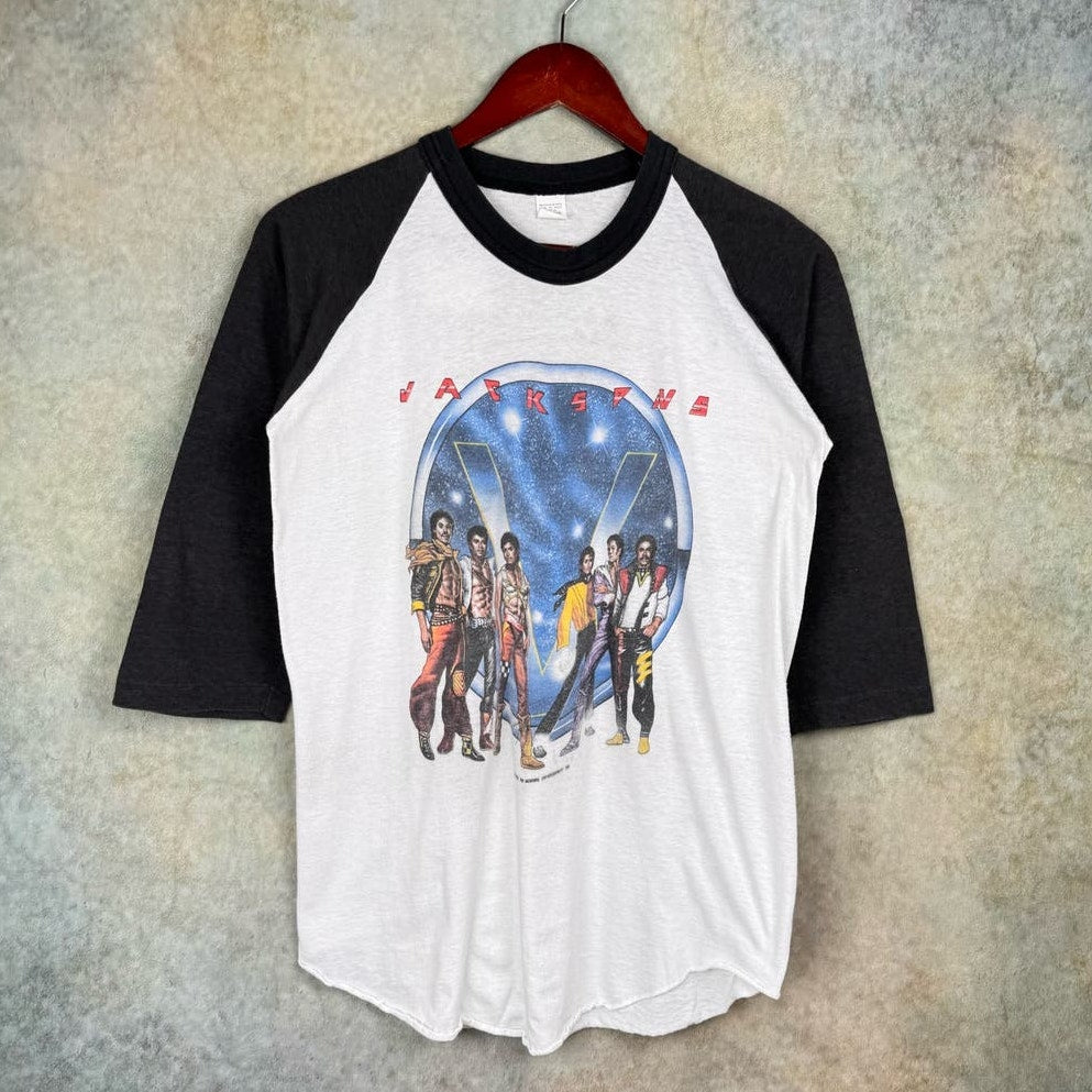 VTG 1984 Jackson 5 Band T Shirt Sz L
