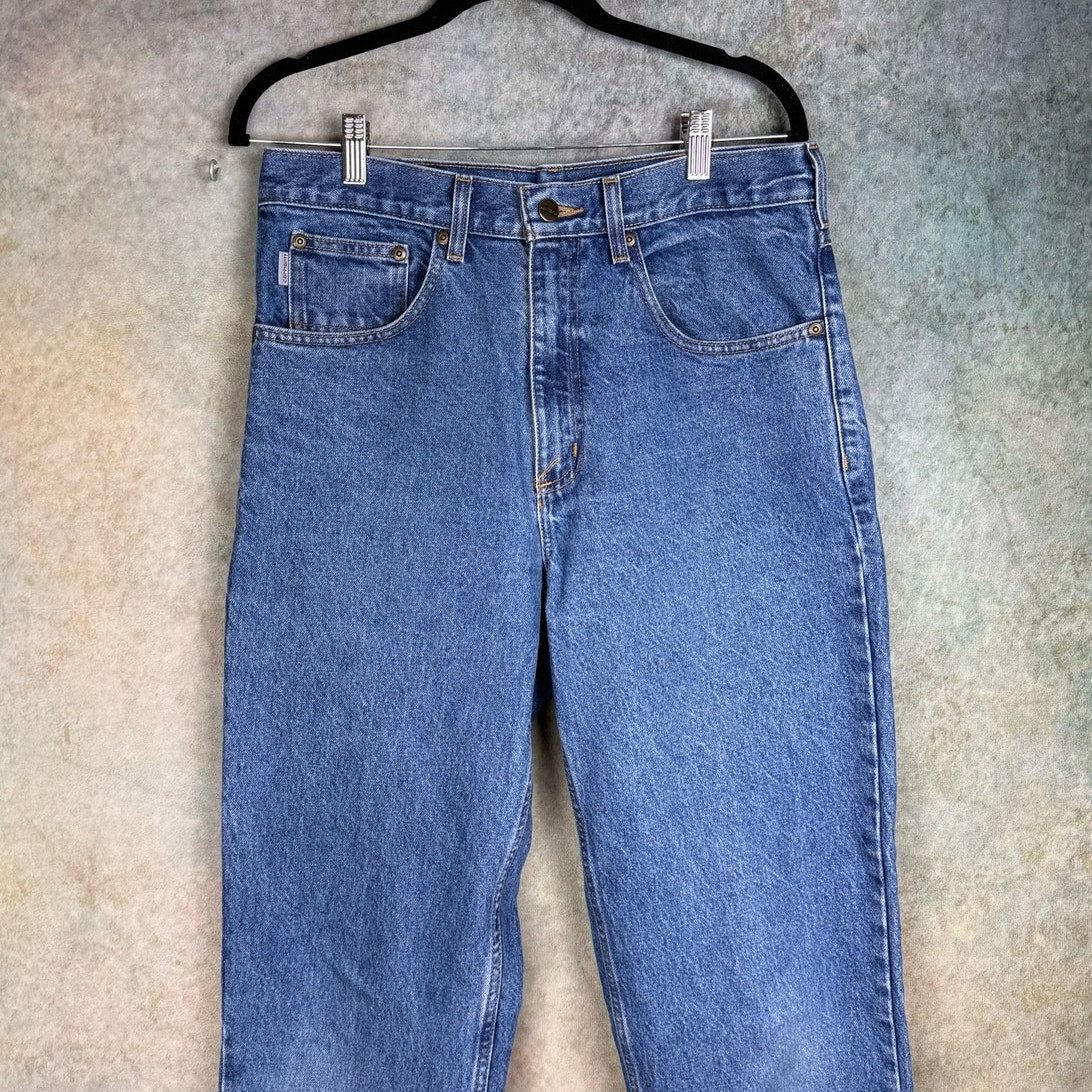 VTG 90s Carhartt Denim Work Jeans 32x34