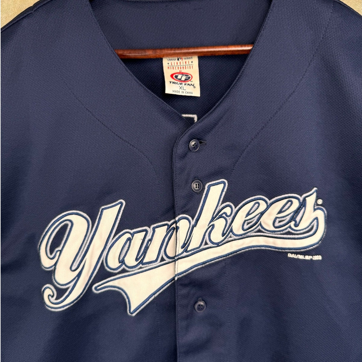 2003 New York Yankees Alfonso Soriano Jersey Sz XL Navy Blue #12 Stitched MLB