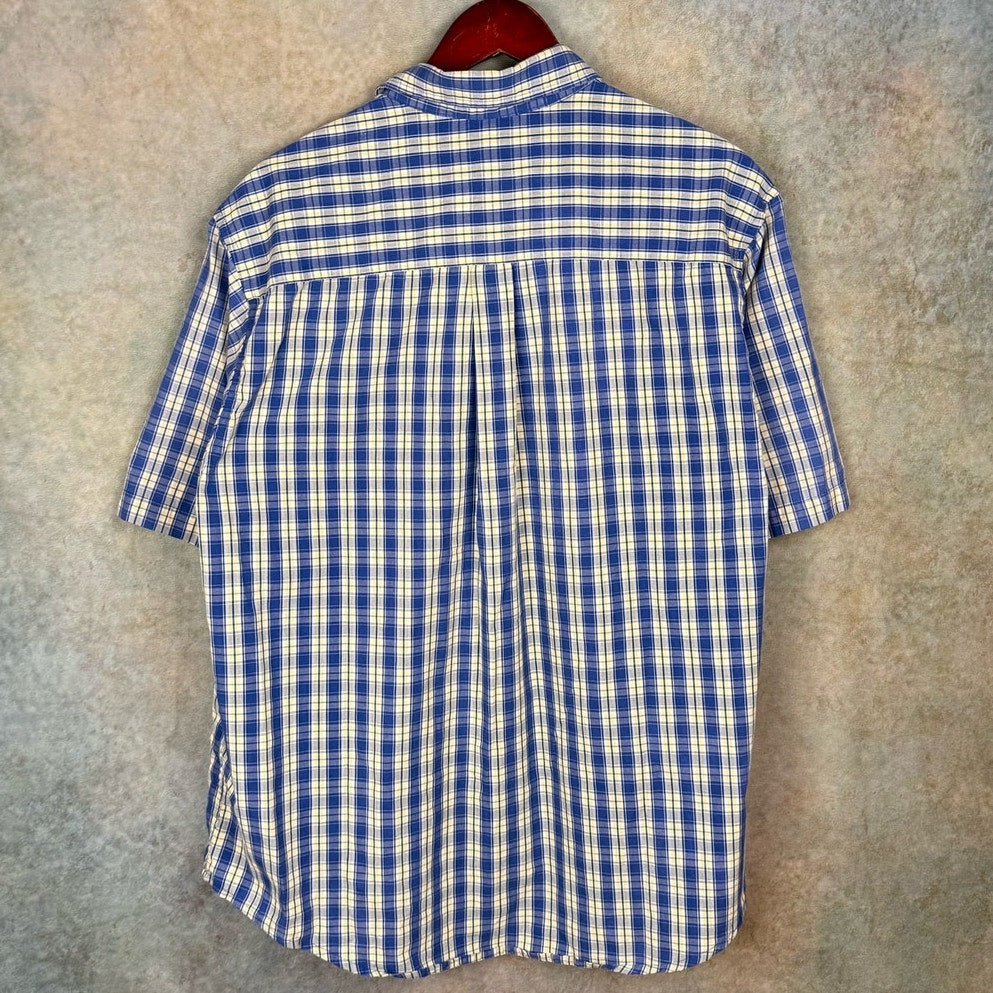 VTG 90s Puritan Plaid Short Sleeve Shirt L
