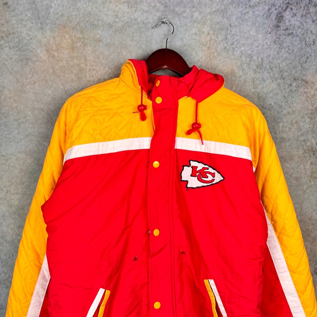 VTG 90s Kansas City Chiefs Puffer Jacket M