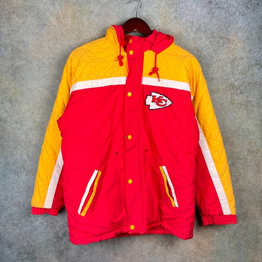 VTG 90s Kansas City Chiefs Puffer Jacket M