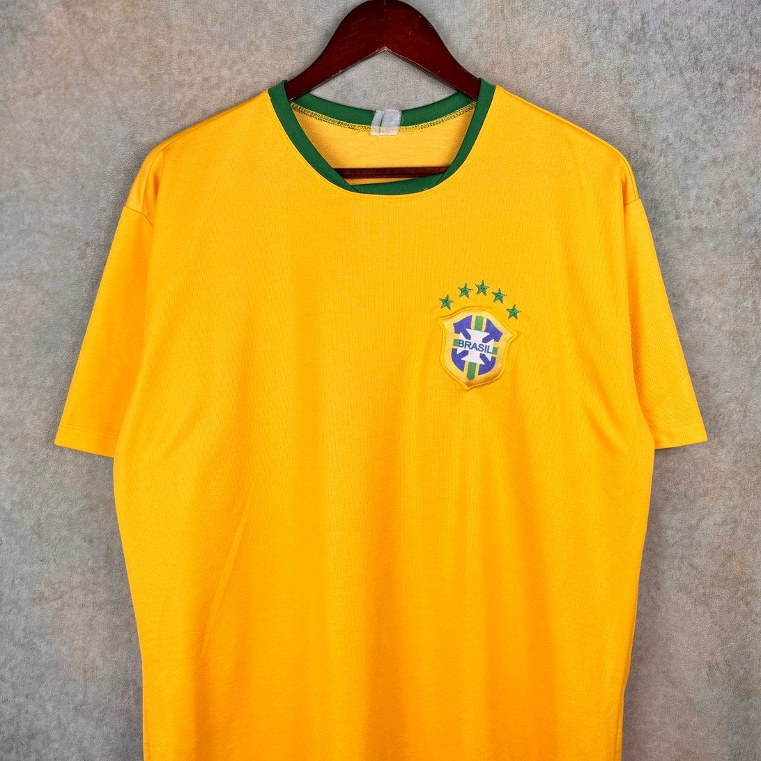 VTG Y2K Neymar Brasil Soccer Jersey Mens L