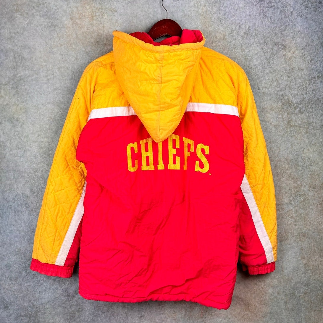 VTG 90s Kansas City Chiefs Puffer Jacket M