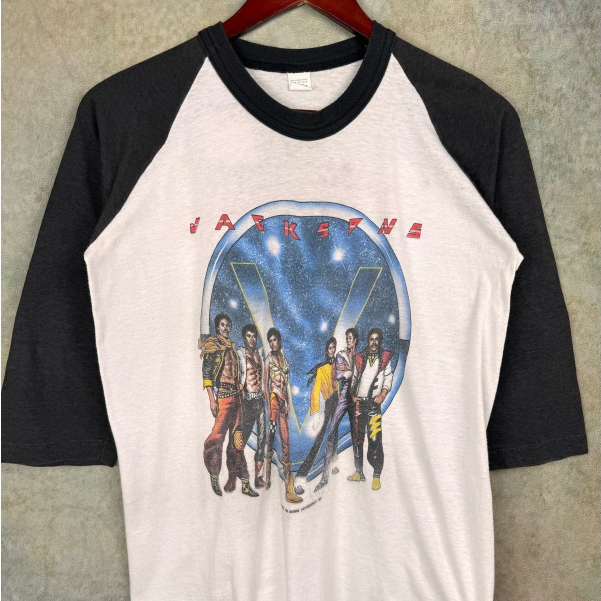 VTG 1984 Jackson 5 Band T Shirt Sz L