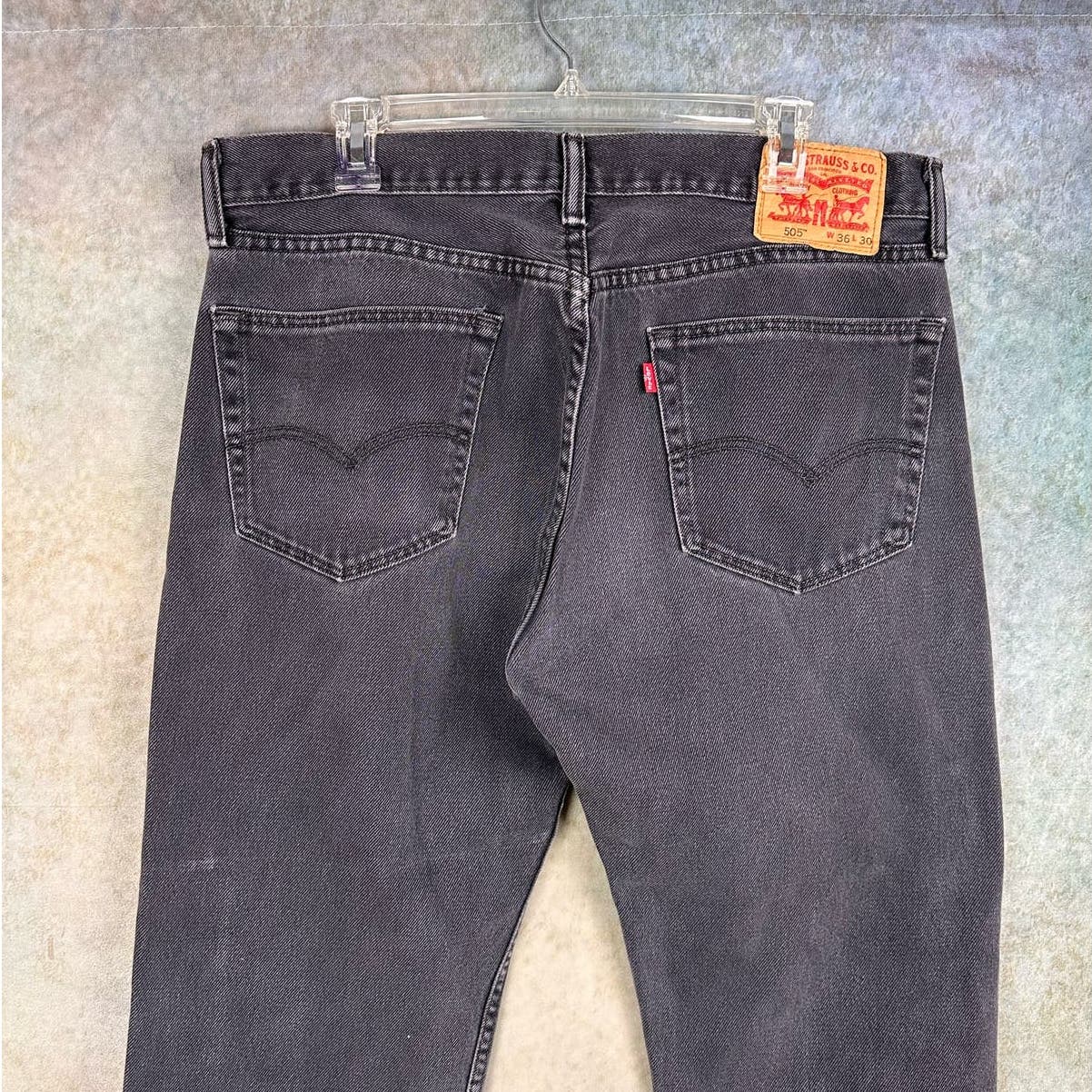 Vintage Levis 505 Black Denim Jeans 36x30