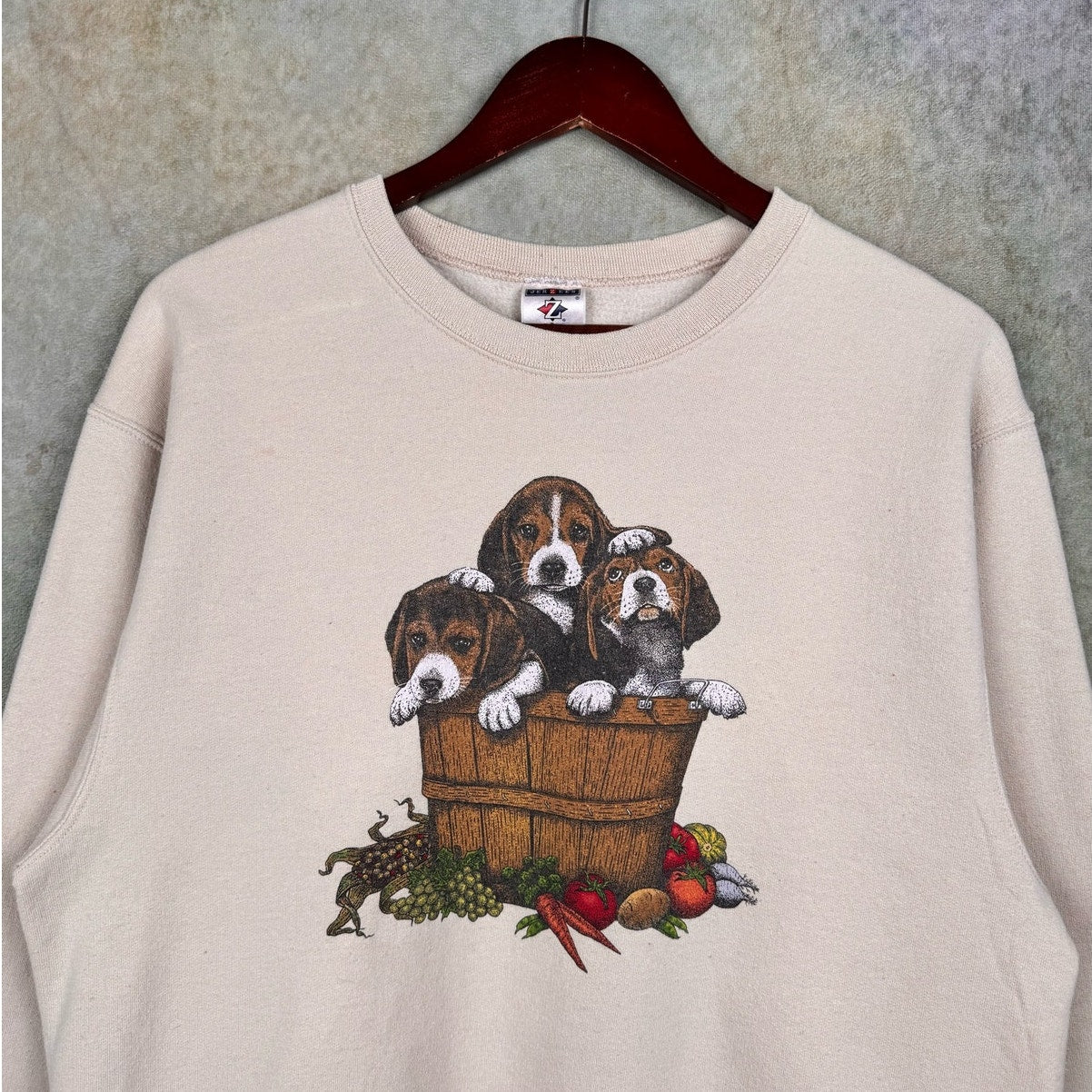 VTG 90s Beagle Puppy Dog Sweatshirt M