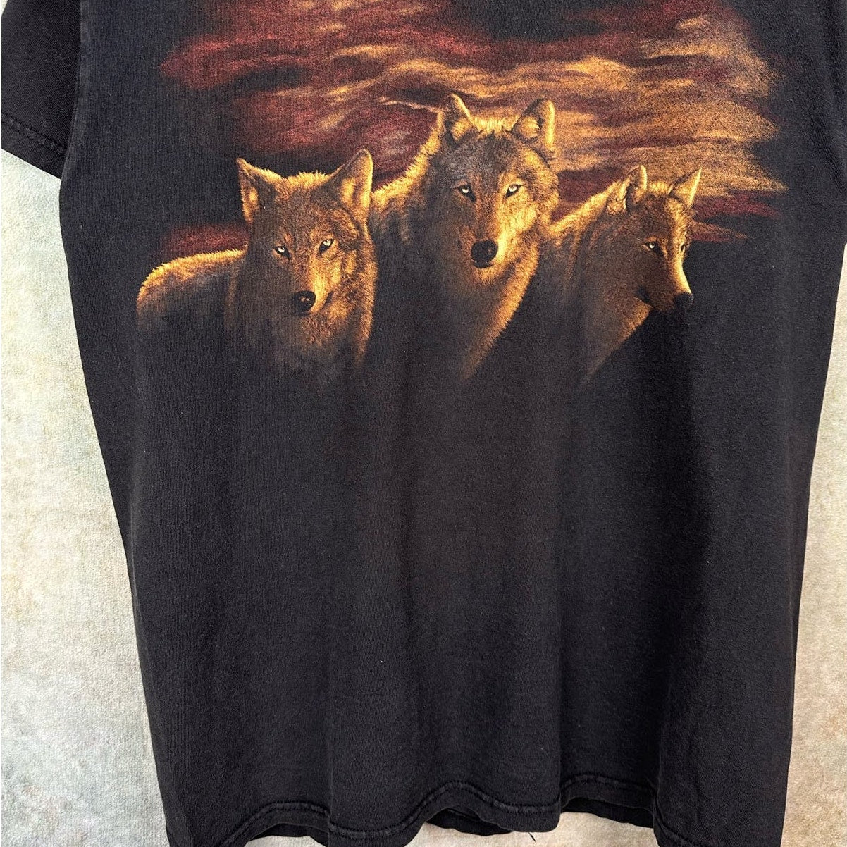 Vintage 90s Wolf Graphic T Shirt M