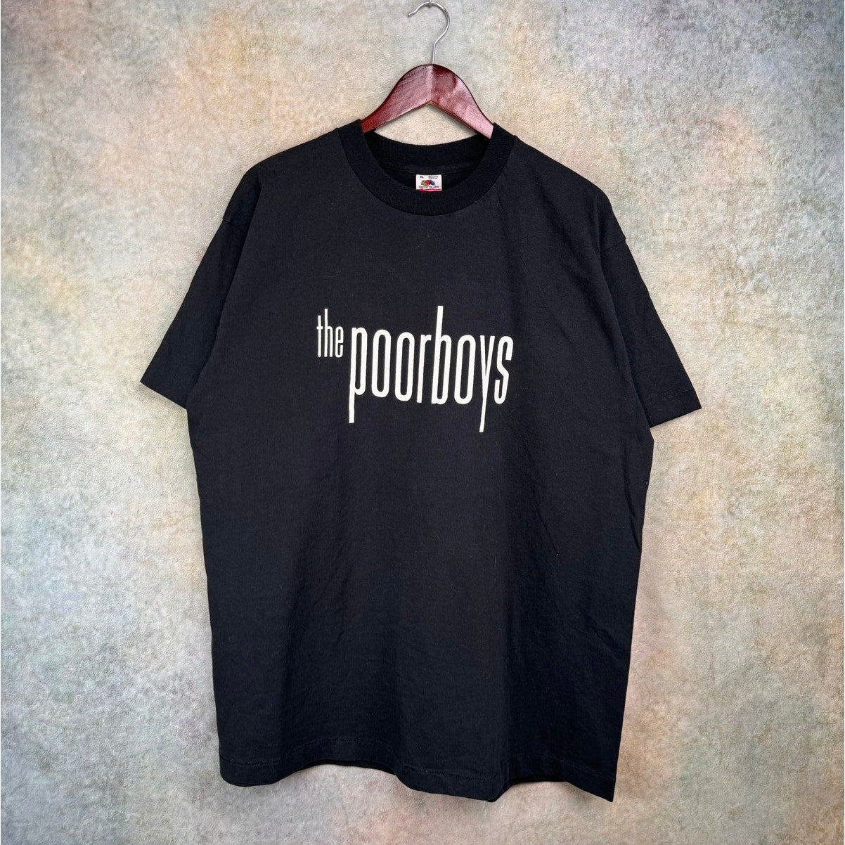Vintage 1992 The Poorboys Pardon Me Promo Single Stitch T Shirt Sz XL Black Mens