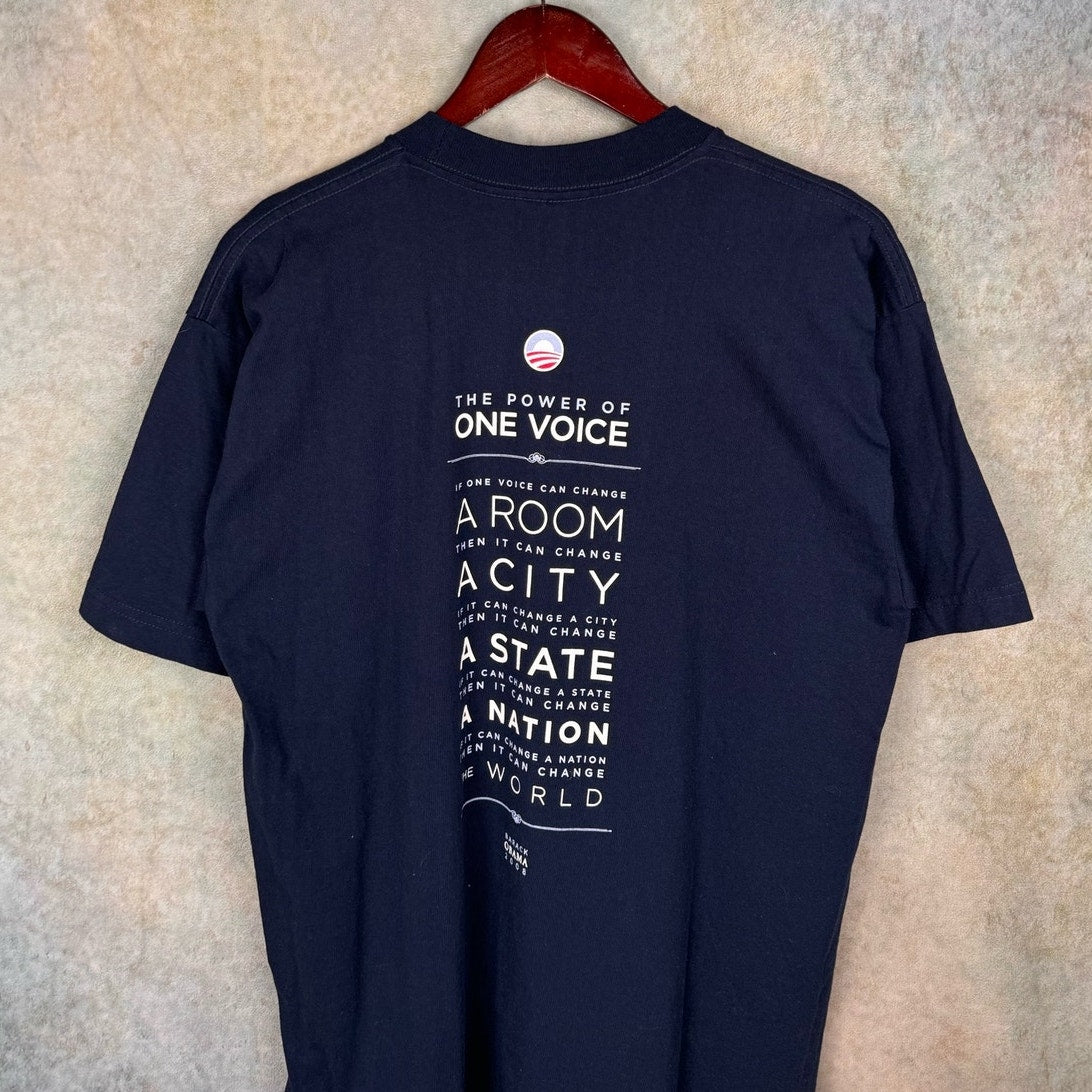 VTG 2008 Barrack Obama Campaign T Shirt L