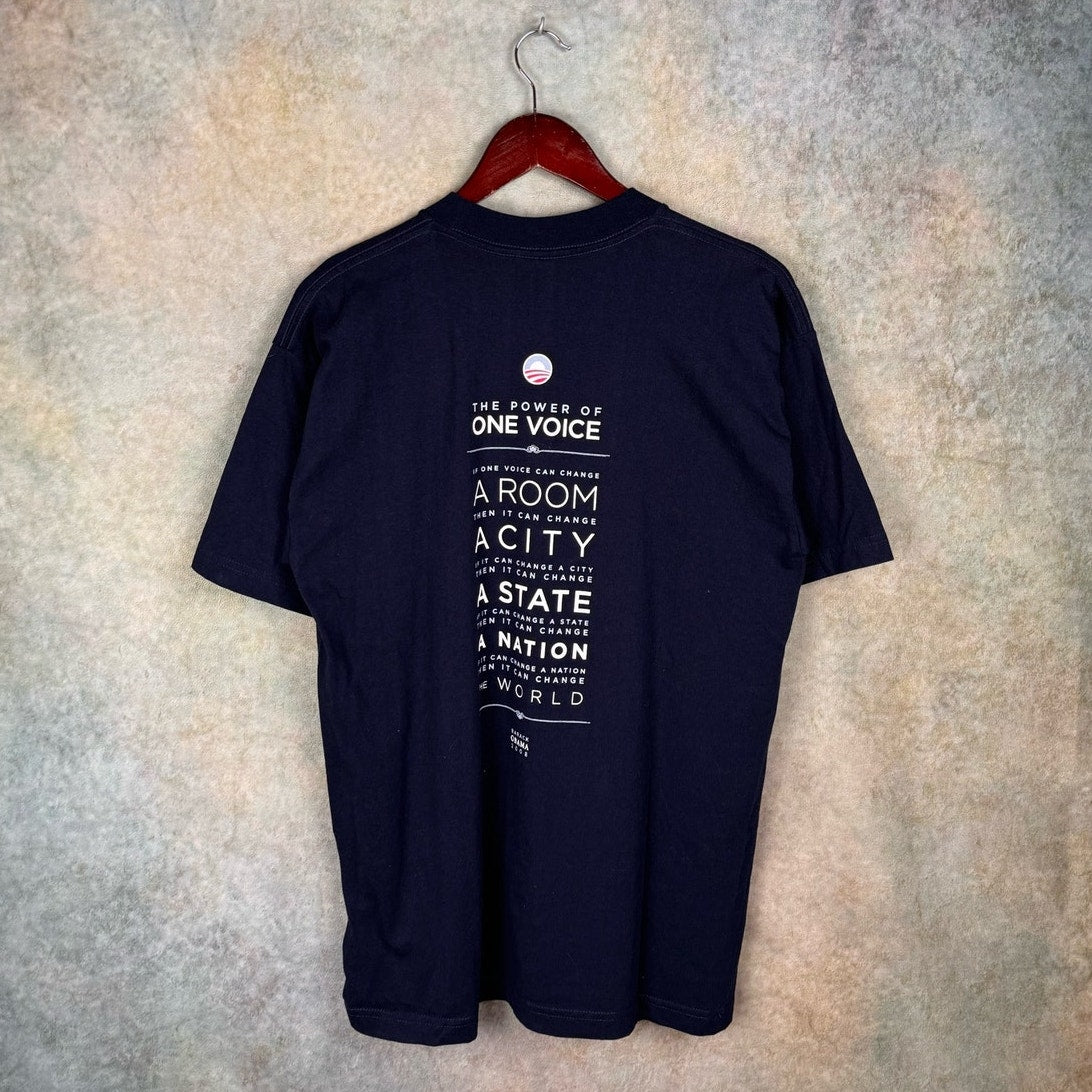 VTG 2008 Barrack Obama Campaign T Shirt L