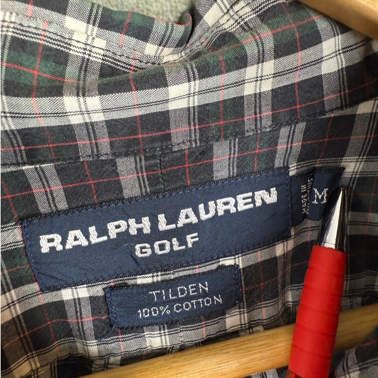 VTG 90s Polo Ralph Lauren Golf Flannel Shirt M