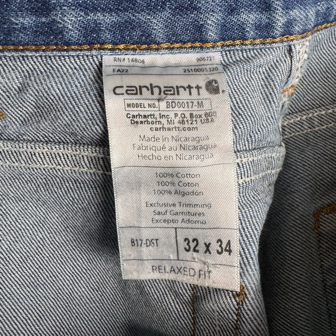VTG 90s Carhartt Denim Work Jeans 32x34