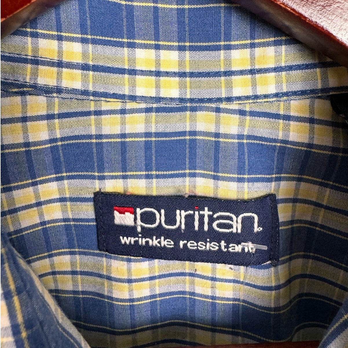 VTG 90s Puritan Plaid Short Sleeve Shirt L