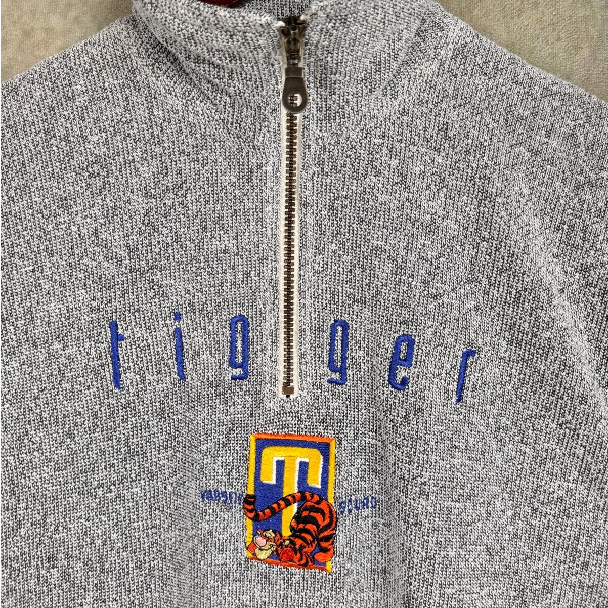 VTG 90s Disney Tigger Q Zip Sweate S